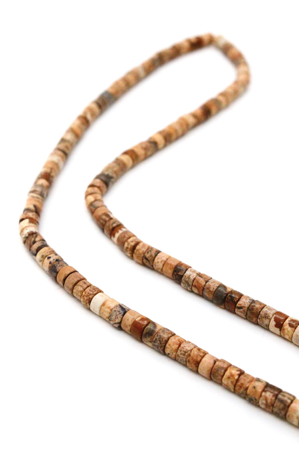 Jasper Disc Bead Earth Tone Necklace -French Flair Collection- N2-2341