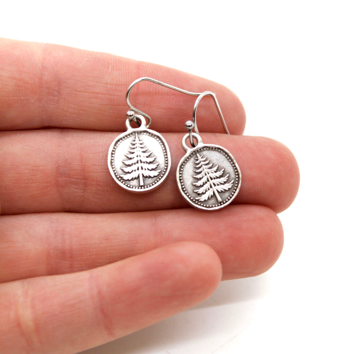 Mini Pine Tree Charm Earrings - E9-37316