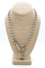 Load image into Gallery viewer, Mini Bee Charm Convertible Silver Chain Necklace
