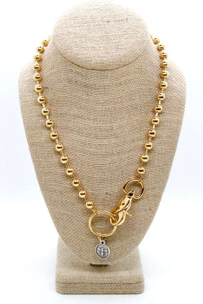 Mini Bee Charm Convertible Gold Chain Necklace