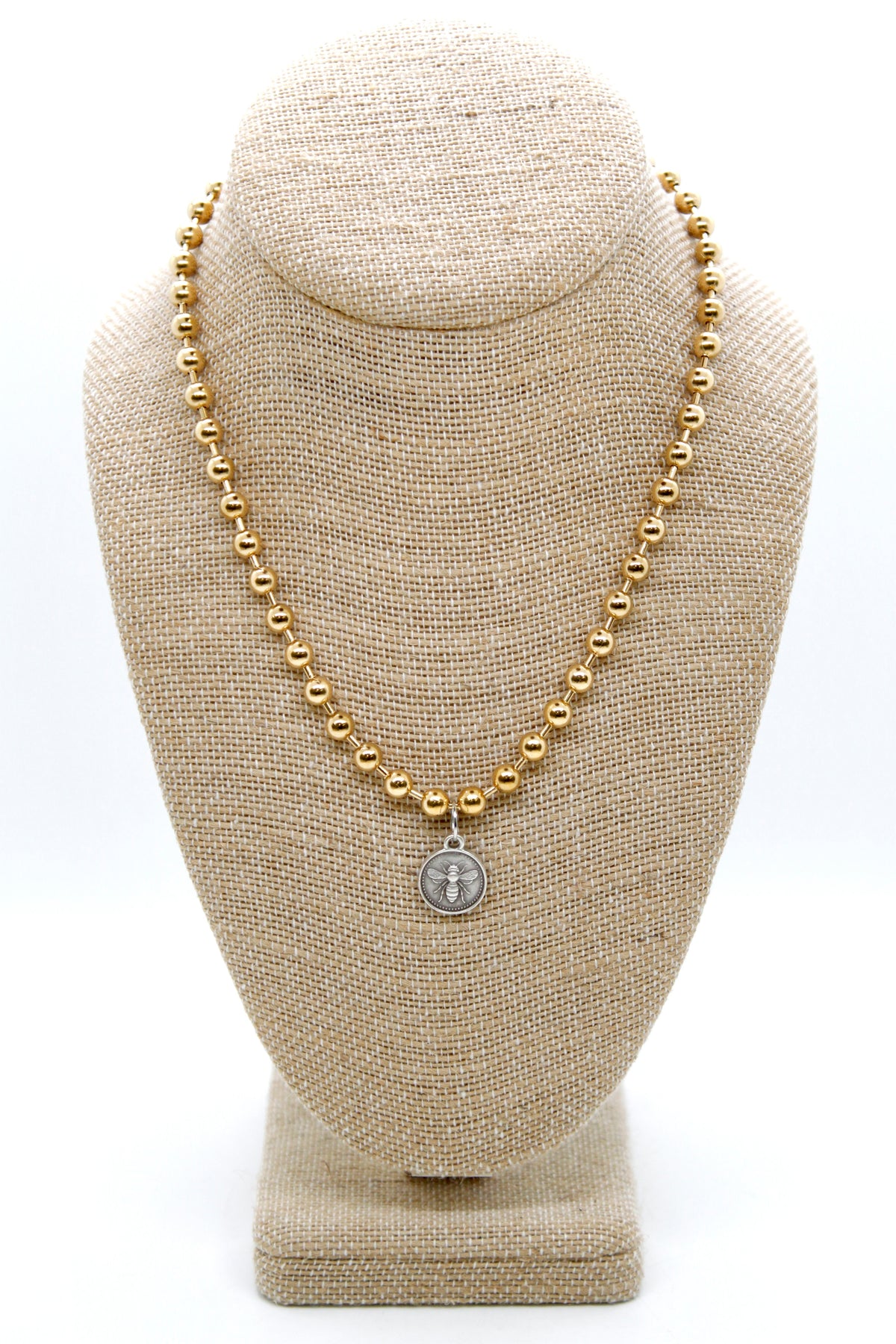 Mini Bee Charm Convertible Gold Chain Necklace