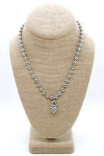 Load image into Gallery viewer, Silver Pinecone Charm Convertible Silver Chain Necklace
