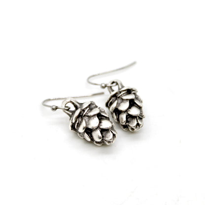 Silver Pinecone Earrings - E9-36257