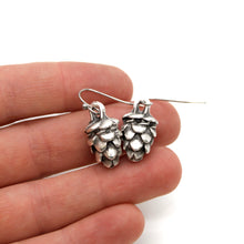 Load image into Gallery viewer, Silver Pinecone Earrings - E9-36257
