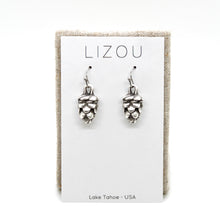 Load image into Gallery viewer, Silver Pinecone Earrings - E9-36257
