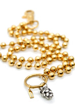 Load image into Gallery viewer, Silver Pinecone Charm Convertible Gold Chain Necklace

