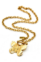 Load image into Gallery viewer, Gold Butterfly Toggle Necklace - N2-2720

