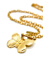 Load image into Gallery viewer, Gold Butterfly Toggle Necklace - N2-2720
