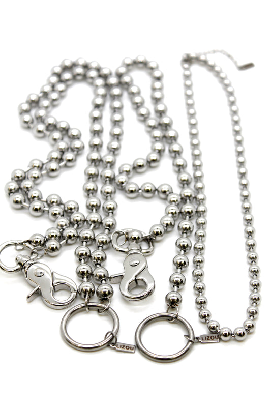 Plain Convertible Silver Chain Necklace