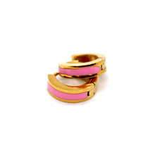Load image into Gallery viewer, Mini Huggie Enamel Hoop Earrings - E4-386
