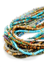 Load image into Gallery viewer, Blue Line Jasper + Gold Necklace - NC-506G
