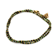 Load image into Gallery viewer, Faceted Stone and 24K Gold Plate Geometric Bead Necklace -French Flair Collection- N2-2344
