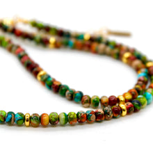 Load image into Gallery viewer, Rainbow Jasper + Gold Necklace - NC-501G
