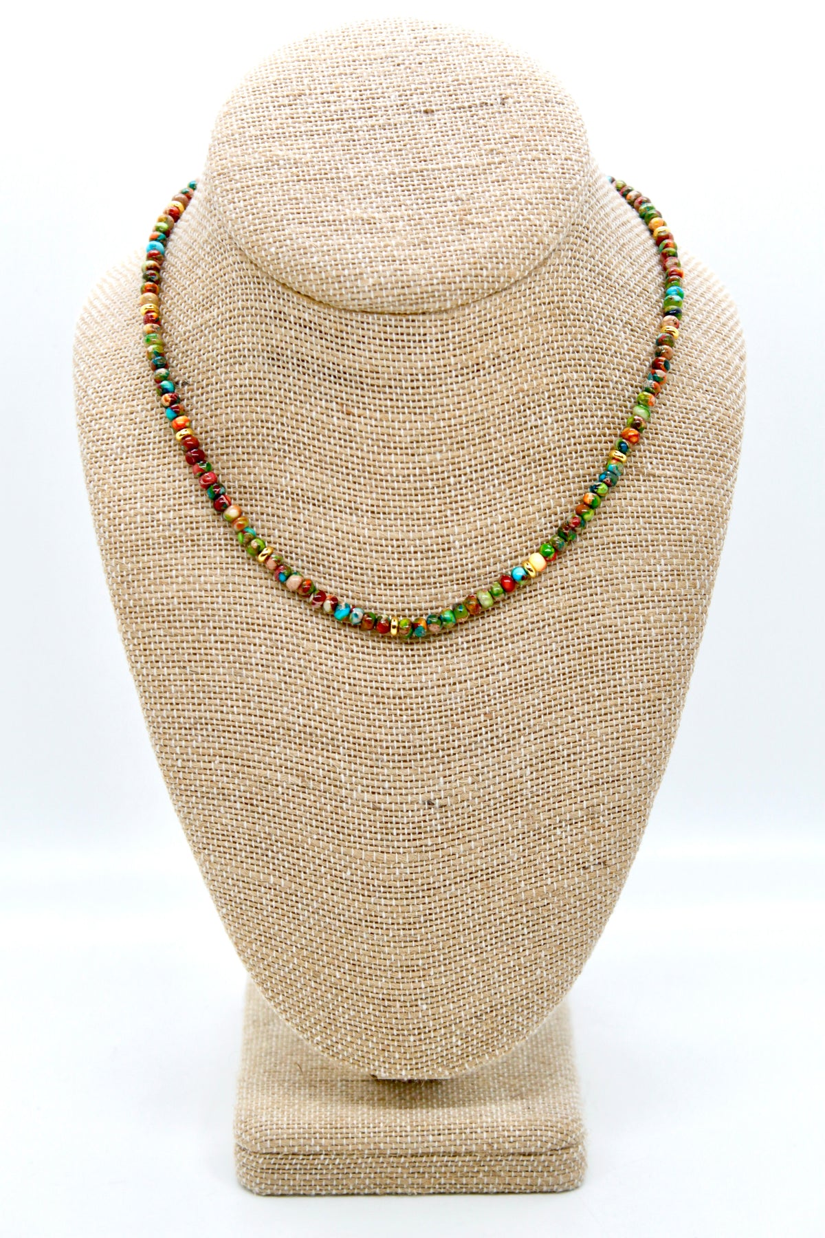 Rainbow Jasper + Gold Necklace - NC-501G