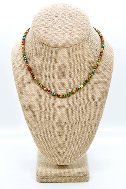 Rainbow Jasper + Gold Necklace - NC-501G