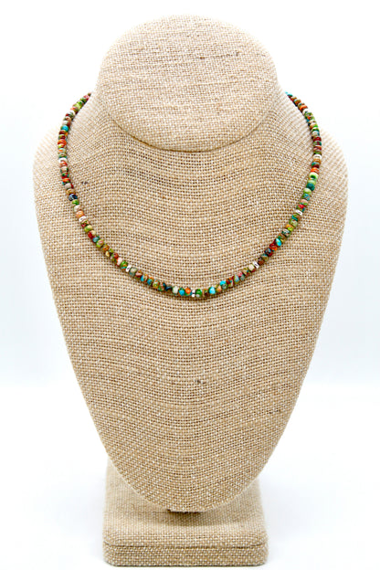 Rainbow Jasper + Silver Necklace - NC-501S