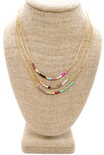 Load image into Gallery viewer, Two Strand Japanese Seed Bead Gold Necklace - Seeds Collection- N8-001

