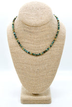 Load image into Gallery viewer, African Turquoise + Gold Necklace - NC-502G
