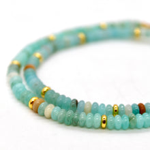 Load image into Gallery viewer, Amazonite + Gold Necklace - NC-503G
