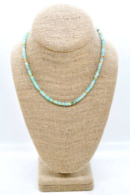 Amazonite + Gold Necklace - NC-503G
