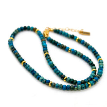 Load image into Gallery viewer, Lake Blue Jasper + Gold Necklace - NC-504G
