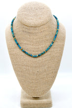 Load image into Gallery viewer, Lake Blue Jasper + Gold Necklace - NC-504G
