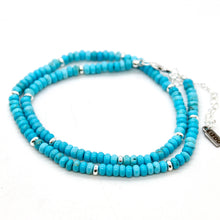 Load image into Gallery viewer, Turquoise + Silver Necklace - NC-505S
