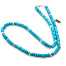Load image into Gallery viewer, Turquoise + Silver Necklace - NC-505S
