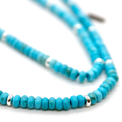 Turquoise + Silver Necklace - NC-505S