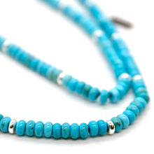 Load image into Gallery viewer, Turquoise + Silver Necklace - NC-505S
