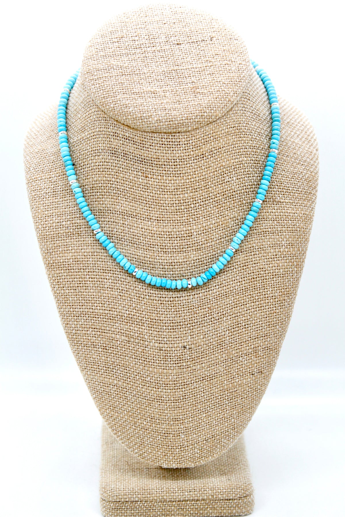 Turquoise + Silver Necklace - NC-505S