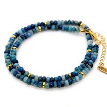Load image into Gallery viewer, Blue Line Jasper + Gold Necklace - NC-506G
