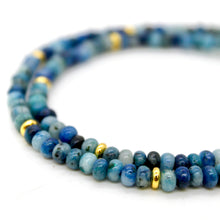 Load image into Gallery viewer, Blue Line Jasper + Gold Necklace - NC-506G
