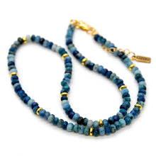 Load image into Gallery viewer, Blue Line Jasper + Gold Necklace - NC-506G
