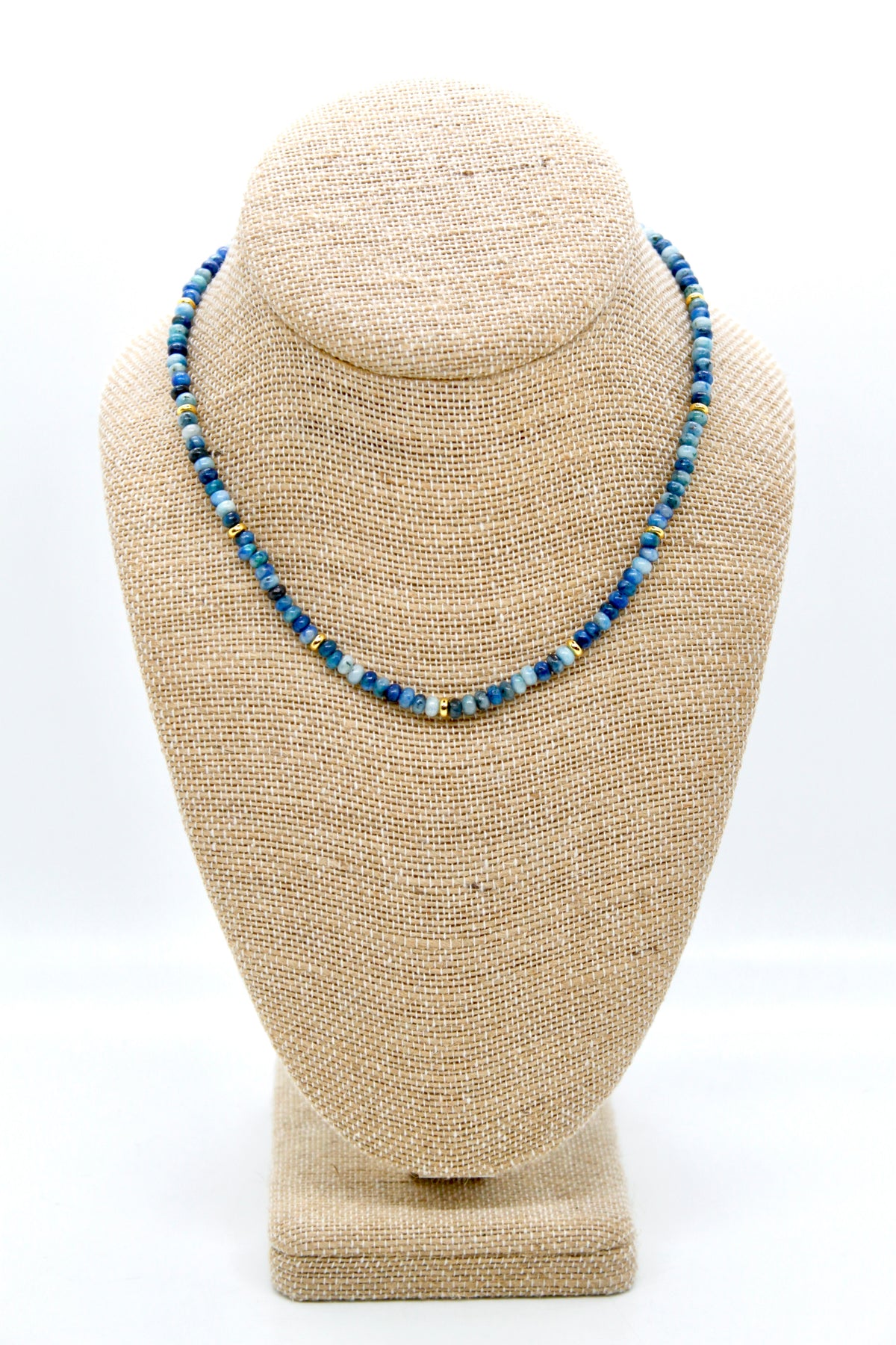 Blue Line Jasper + Gold Necklace - NC-506G