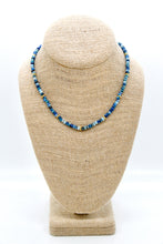 Load image into Gallery viewer, Blue Line Jasper + Gold Necklace - NC-506G
