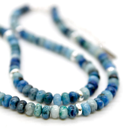 Blue Line Jasper + Silver Necklace - NC-506S