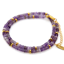 Load image into Gallery viewer, Amethyst + Gold Necklace - NC-509G
