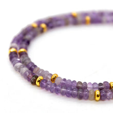 Load image into Gallery viewer, Amethyst + Gold Necklace - NC-509G
