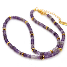 Load image into Gallery viewer, Amethyst + Gold Necklace - NC-509G
