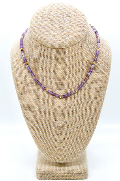 Amethyst + Gold Necklace - NC-509G