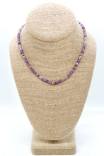 Load image into Gallery viewer, Amethyst + Gold Necklace - NC-509G
