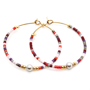 Miyuki Bead Hoops - Seeds Collection- E8-002