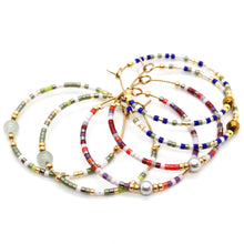 Load image into Gallery viewer, Miyuki Bead Hoops - Seeds Collection- E8-002
