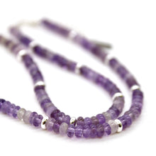 Load image into Gallery viewer, Amethyst + Silver Necklace - NC-509S
