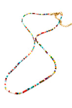 Load image into Gallery viewer, Rainbow Seed Bead Mini Necklace - Seeds Collection- N8-005
