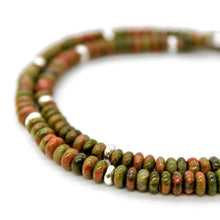 Load image into Gallery viewer, Unakite + Silver Necklace - NC-511S
