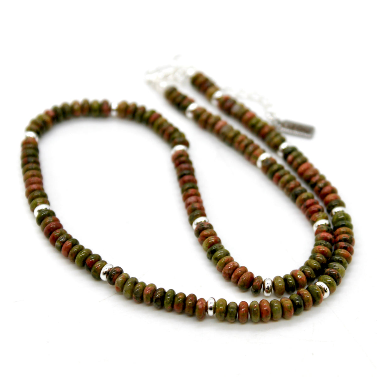 Unakite + Silver Necklace - NC-511S