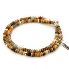 Load image into Gallery viewer, Crazy Agate + Silver Necklace - NC-513S
