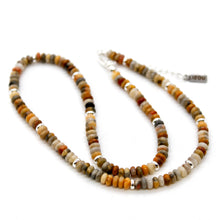Load image into Gallery viewer, Crazy Agate + Silver Necklace - NC-513S
